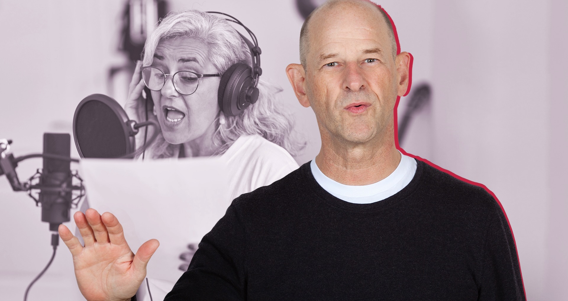 Sven Hemprich im Portrait, schwarzweißes Studiofoto, freundlicher und ruhiger Blick in die Kamera